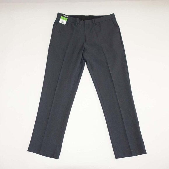 Kenneth Cole Mens Slim Fit Performance Pants 36 x 30 NWT Medium Gray Techni-Cole - Picture 1 of 7